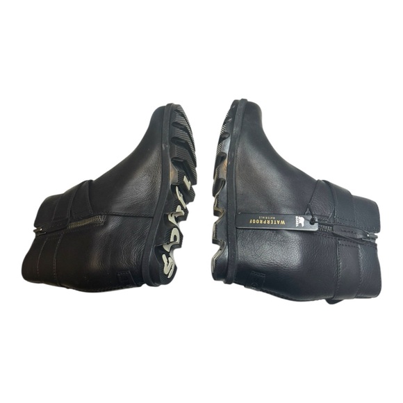 NWT Sorel Joan Of Arctic Women's 9.5 Black Ankle Boots leather - Picture 6 of 9